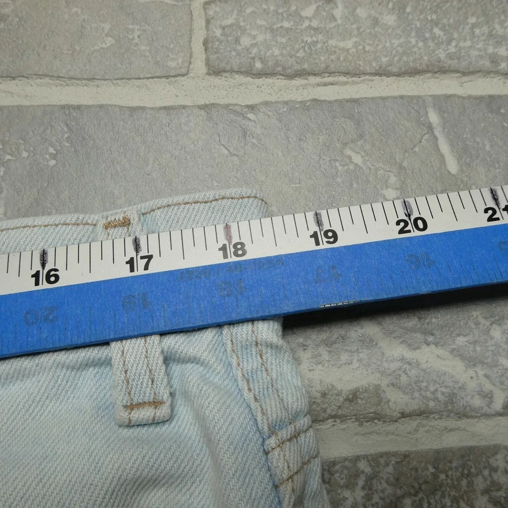VINTAGE Levis Jeans Size 37x33 Light Wash Slight Taper USA Made Orange Tab